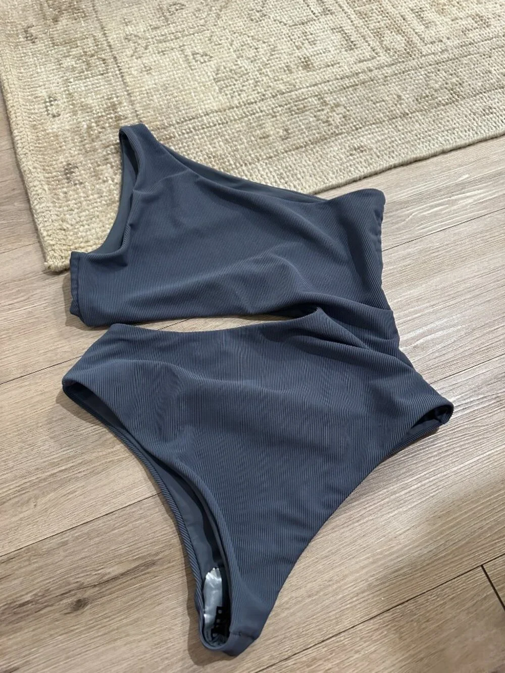 BEACH RIOT Anthropologie Celine One Piece in Slate Grey Size X-Large NWT